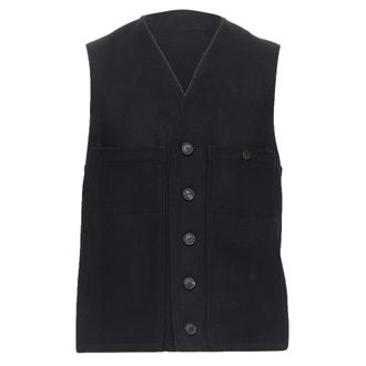 Christophe Lemaire Christophe Lemaire virgin wool cotton waist coat vest