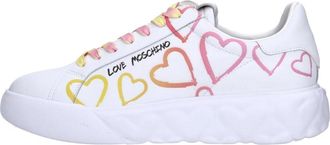 Love Moschino Schoenen, Dames, Veelkleurig, 39 EU, Leer, Sneakers Multi Colour
