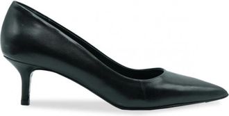 Gianmarco F. Zwarte leren pumps - Dames - Pumps - Zwart - 40 EU - Leer - Schoenen