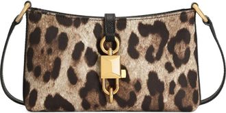 Dolce & Gabbana Borsa a tracolla con stampa leopardata - Toni neutri