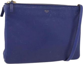 Celine Pre-owned Cross Body Bags, female, Blue, Size: ONE SIZE Pre-owned Vintage Shoulder Bag