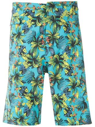 Amir Slama Shorts met print - Blauw