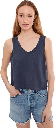 Toad&Co Taj Hemp Button Back Tank Top Womens Clothing True Navy : MD, Tencel/Lyocell/Elastane