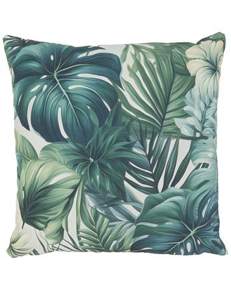 Saro Lifestyle Tropical Palm Leaf Outdoor Pillow