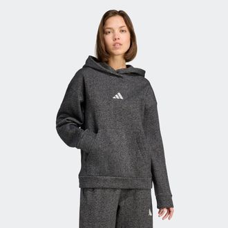 adidas Kapuzensweatshirt ADIDAS SPORTSWEAR W ALL SZN HL HD, Damen, Gr. XL, schwarz, Obermaterial: 68% Baumwolle, 18% Polyester, 8% Polyamid, 6% metallisierte