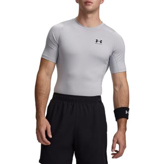 Under Armour HeatGear Armour Compression Performance T-Shirt in Mod Gray at Nordstrom, Size Xx-Large