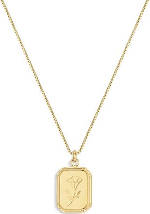 Set & Stones Audrey Birth Flower Pendant Necklace in Gold/september-Morning Glory at Nordstrom