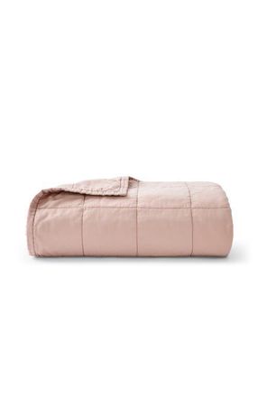Christy Laundered Cotton Luxury Percale Quilted Bedspread in Pink at Nordstrom