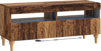 vidaXL Mueble De Tv Led Madera Envejecida Madera De Ingenier&iacute;a Vidaxl