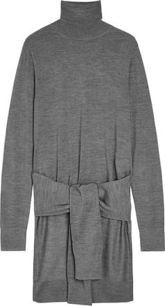 Toteme Double-sleeve Wool and Silk-blend top - Grey - M (UK12 / M)