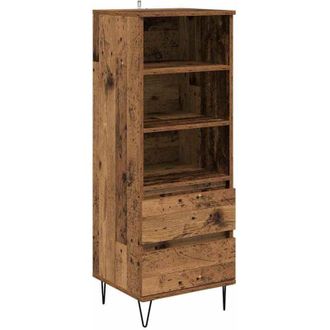 vidaXL Highboard with Drawer Old Wood 40 x 36 x 110 cm Engineered Wood vidaXL