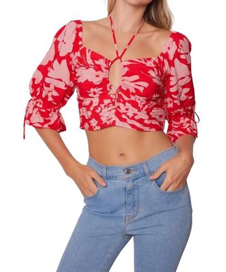 Lost + Wander Still The One Crop Top In Pink Floral
