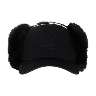 Misbhv Misbhv - Warszawa Sankt Moritz Bontmuts - Dames - Accessoires - Zwart - Maat: S/M Katoen