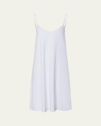 Hanro Silk-Trim Cotton Chemise