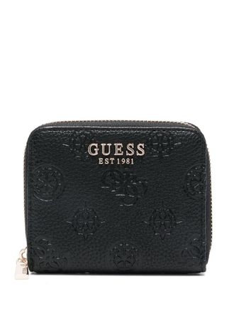 Guess Co logo-lettering wallet - women - Polyurethane/Polyester - One Size - Black