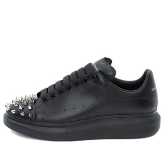 Alexander McQueen Leather Spike Larry Sneakers Black 705807WHTQQ1081