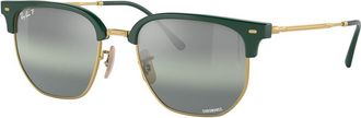 Ray-Ban RB4416F New Clubmaster Asian Fit 6655G4 Mens Sunglasses Green Size 55