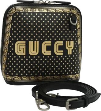 Gucci Pre-owned Vintage Schoudertas - Dames - Vintage Schoudertas - Zwart - ONE Size - Leer - Vintage