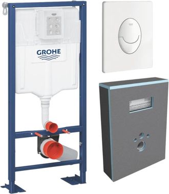 GROHE Juego De Marco De Soporte Grohe Solido Con Cubierta Wedi I-board, Blanco, Sin Revestimiento