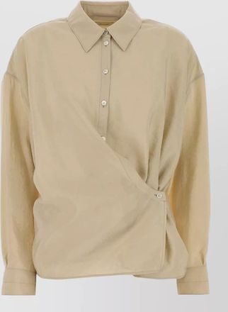 Christophe Lemaire silk blend shirt asymmetric long sleeves