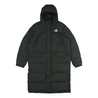 adidas 3-Stripes Long Down Parka Black GK0664