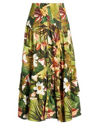 Farm Rio BOTANICAL FOREST MULTICOLOR ASYMMETRIC YOKE MIDI S