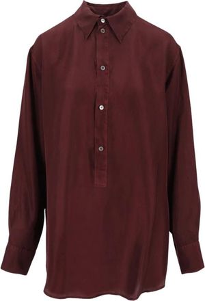 Barena Camillo Zijden Shirt - Dames - Overhemden - Rood - XS - Overhemden