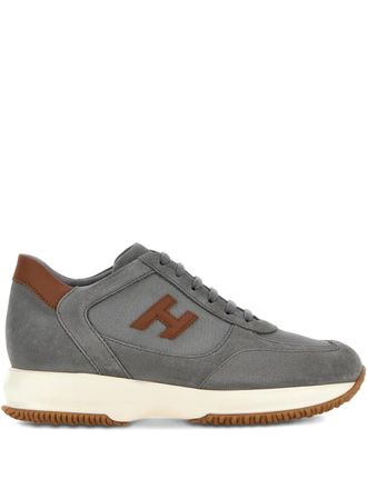 Hogan Interactive logo-detail sneakers - men - Polyamide/Calf Leather/Fabric/Rubber - 8,5 - Grey