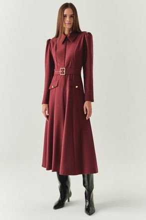 Exquise Bailee Midi Dress in Burgundy at Nordstrom, Size X-Small
