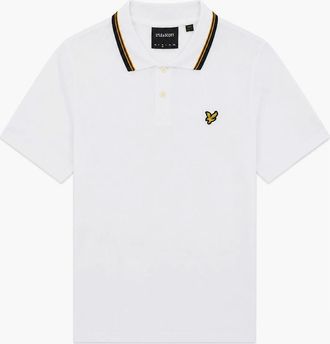 Lyle & Scott Mens Lyle & Scott Tipped Track Polo Shirt White - Size: 42