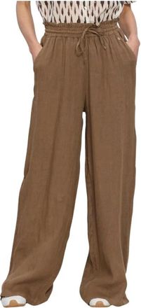 Nukus Nukus, Broeken, Dames, Bruin, M, Linnen, Kelly Pants