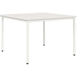 vidaXL Dining Table White 110 x 110 x 75 cm Solid Pine Wood vidaXL