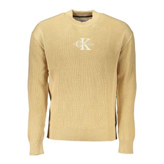 Calvin Klein Beige Long Sleeve Cotton Jumper