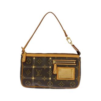 Louis Vuitton Marron Coated Canvas Pochette Pouch (Pre-Owned)