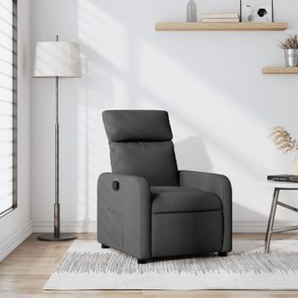 vidaXL Sill&oacute;n Reclinable De Tela Gris Oscuro Vidaxl