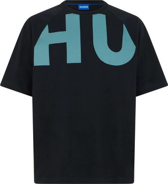 HUGO BOSS Grafisch Print T-shirt - Heren - T-shirts - Zwart - XS - Katoen - Tops