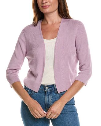 Lafayette 148 New York Silk-Blend Cardigan