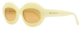 Marni Ik Oval Acetate Sunglasses - Yellow