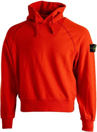 Stone Island Felpa 6100023 con maniche raglan e cappuccio - Rosso