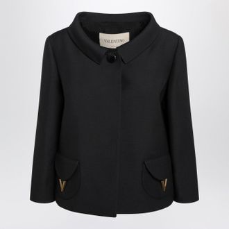 Valentino Black Wool Silk Jacket