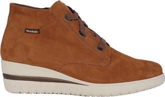 Mephisto Wijde pasvorm enkellaars - Bruin - Dames - Sleehakken - Bruin - 40 1/2 EU - Schoenen