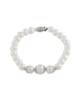 Splendid Pearls Silver 7-9.5Mm Freshwater Pearl Bracelet