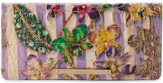 Brahmin Ady Croc Embossed Leather Wallet in Pinstripe Petals at Nordstrom