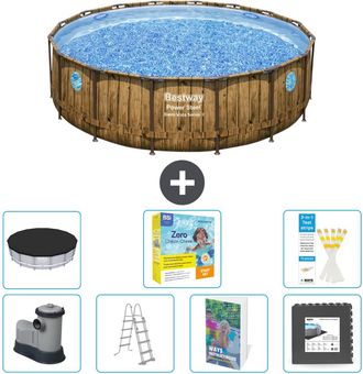Bestway Piscina Bestway Power Steel Redonda - 488x122 Cm - 8-piezas S607