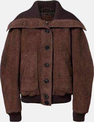 The Attico Chaqueta bomber oversized de ante