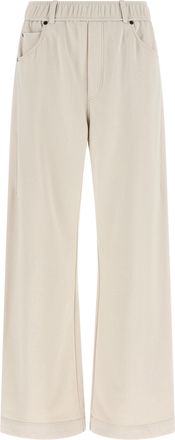 Brunello Cucinelli Beige Cotton Athletic Womens Pants