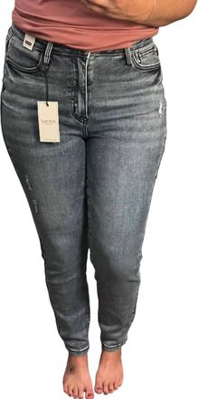 Judy Blue High Waist Vintage Jeans (Plus Size) In Blue/ Grey