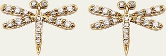 Sydney Evan 14K Diamond Dragonfly Stud Earring, Single