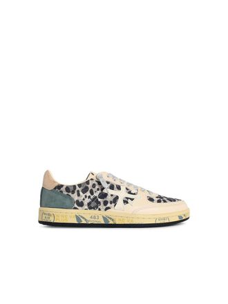 Premiata Sneaker Basket Clad mit Leopardenmuster aus Lear-Mischgewebe