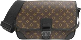 Louis Vuitton Pre-owned Monogram Macassar Archie Messenger Schoudertas - Heren - Vintage Schoudertas - Bruin - ONE Size - Vintage